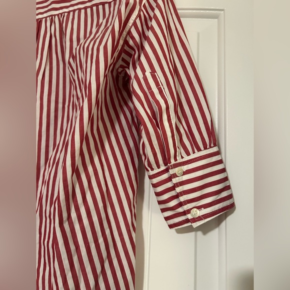 Tuckernuck Pomander Place Adair Oversized Stripe Cotton Button Down XS - Picture 5 of 6